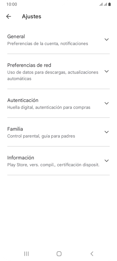Pulsa Preferencias de red.