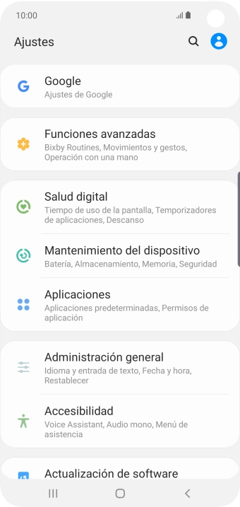 Pulsa Mantenimiento del dispositivo.