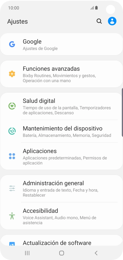 Pulsa Mantenimiento del dispositivo.