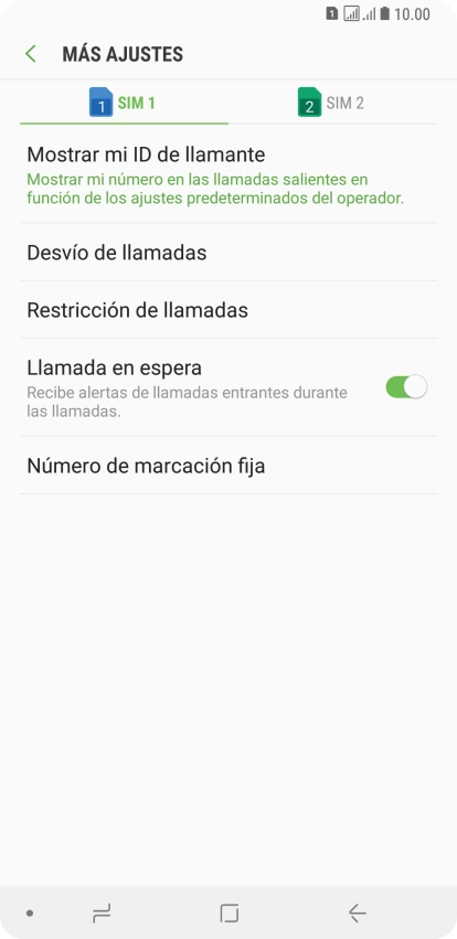 Pulsa la tarjeta SIM deseada.