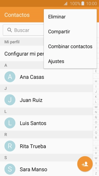 Pulsa Ajustes.