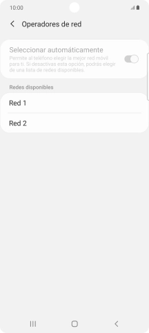 Pulsa la red deseada.