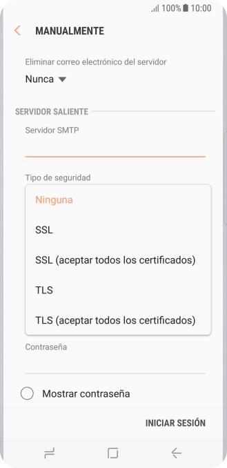 Pulsa Ninguna para desactivar la función.