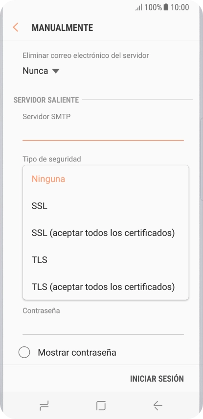 Pulsa Ninguna para desactivar la función.