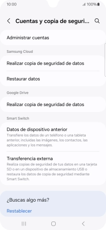 Pulsa Administrar cuentas.