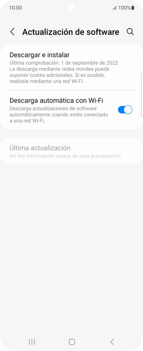 Pulsa Descargar e instalar. Si hay una versión de software nueva disponible, aparecerá ahora en la pantalla. Sigue las indicaciones de la pantalla para actualizar el software del teléfono.