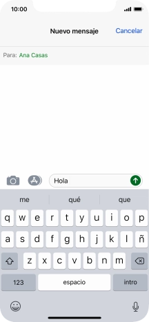 Pulsa el icono de enviar.