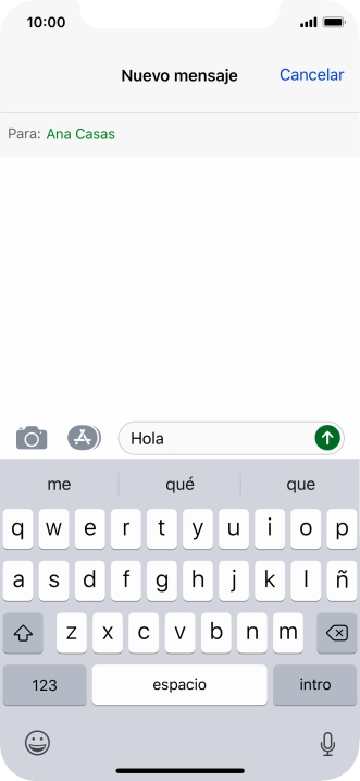 Pulsa el icono de enviar.