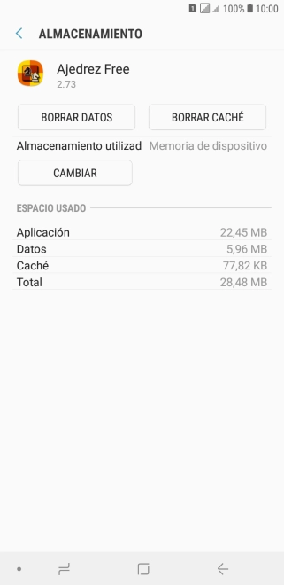 Pulsa BORRAR CACHÉ.