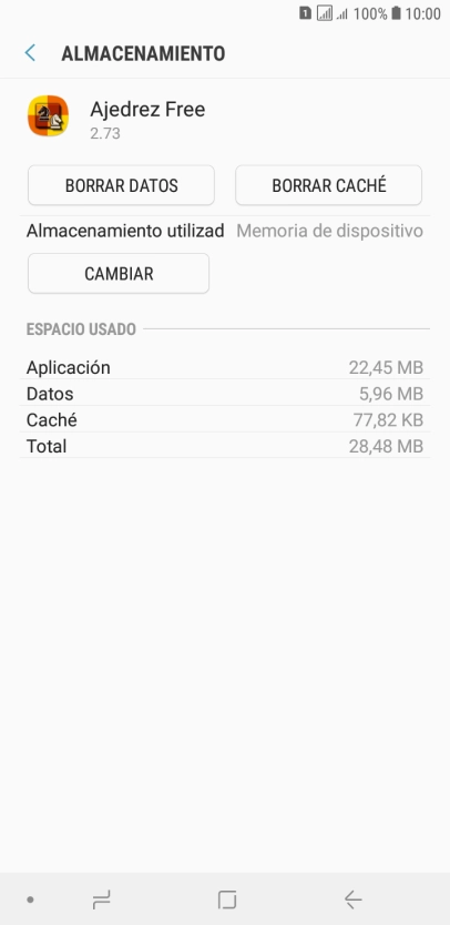 Pulsa BORRAR CACHÉ.