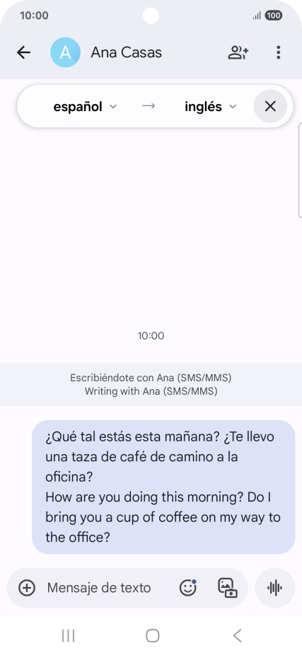 Sigue las indicaciones de la pantalla para seleccionar los ajustes de idioma deseados y utilizar la función.