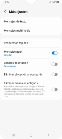 Pulsa Mensajes de texto.
