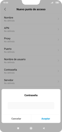 Introduce wap125 y pulsa Aceptar.