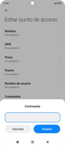 Introduce wap125 y pulsa Aceptar.