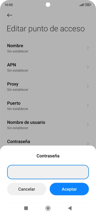 Introduce wap125 y pulsa Aceptar.
