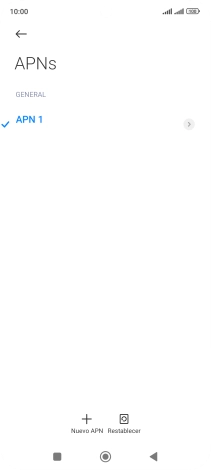 Pulsa Nuevo APN.