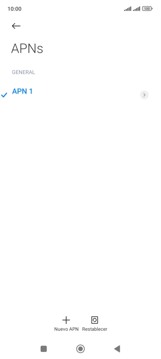 Pulsa Nuevo APN.