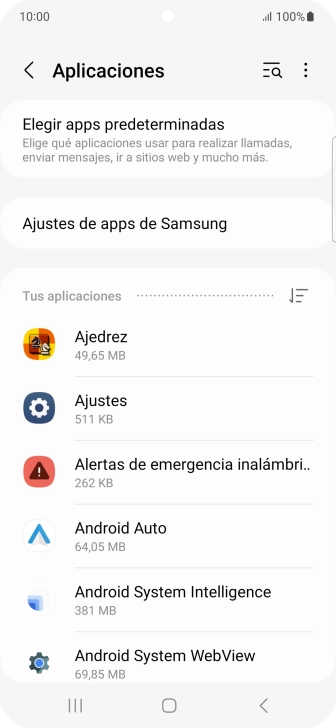 Pulsa la app deseada.
