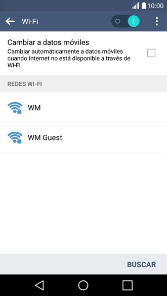 Pulsa la red wifi deseada.