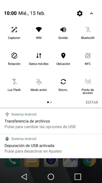 Pulsa el icono de ajustes.