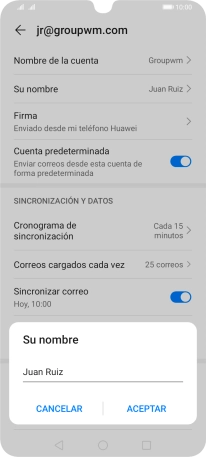 Introduce el nombre deseado y pulsa ACEPTAR.