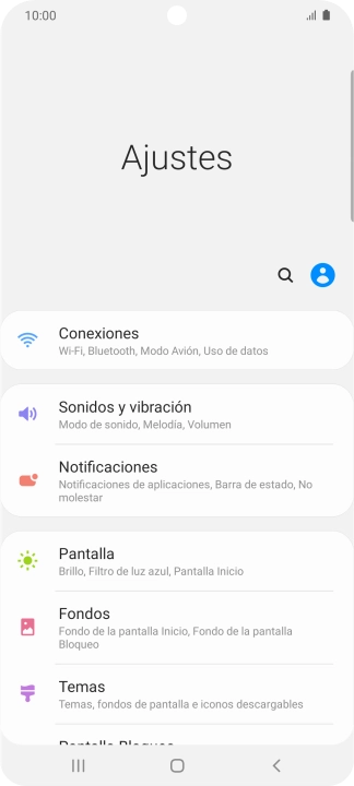 Pulsa Sonidos y vibración.