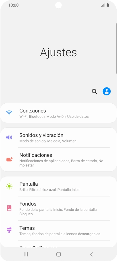 Pulsa Sonidos y vibración.