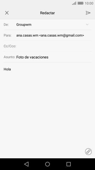 Pulsa el icono de anexos.