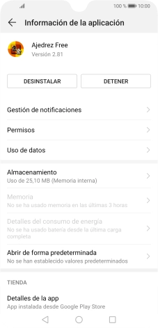 Pulsa Almacenamiento.