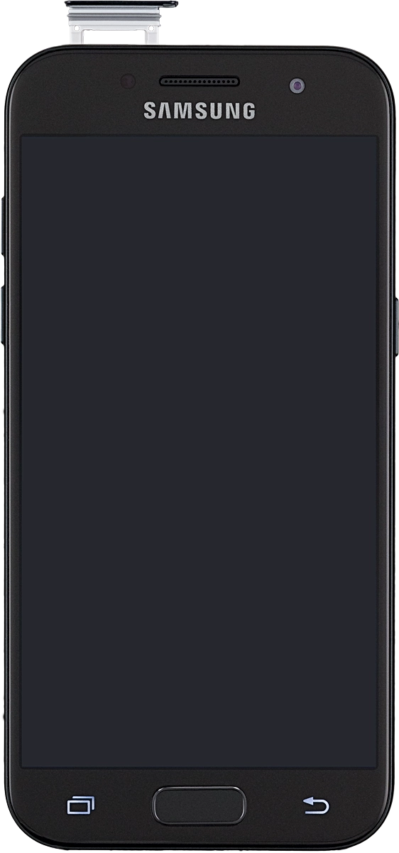 Retira el contenedor de la tarjeta SIM del teléfono.