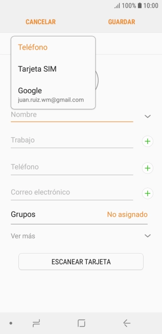 Pulsa Teléfono.