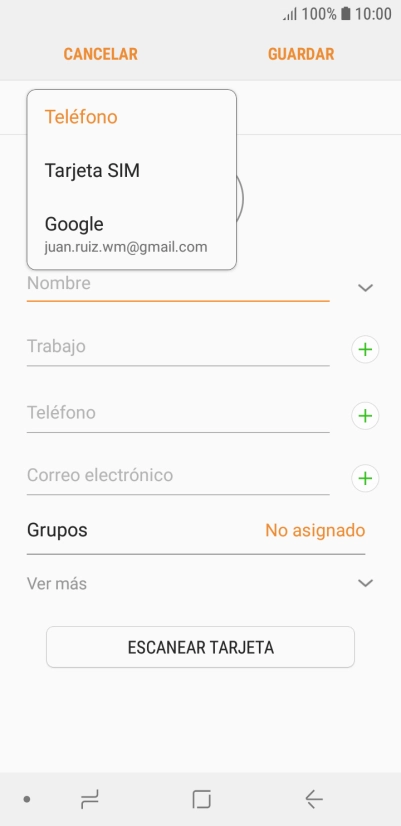 Pulsa Teléfono.