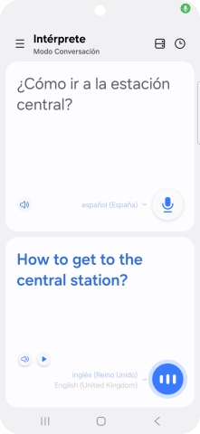 Sigue las indicaciones de la pantalla para seleccionar los ajustes de idioma deseados y utilizar la función.