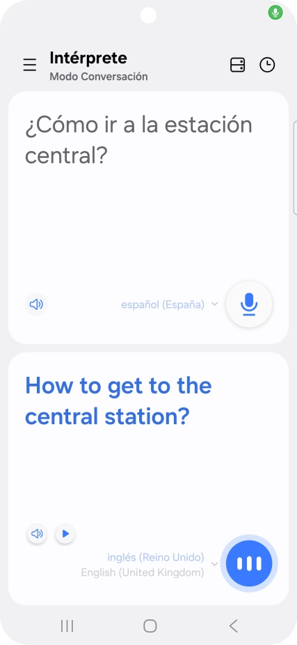 Sigue las indicaciones de la pantalla para seleccionar los ajustes de idioma deseados y utilizar la función.
