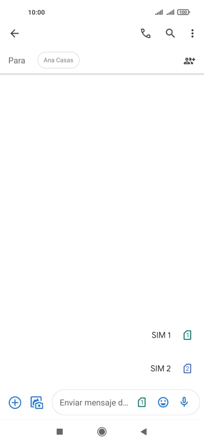 Pulsa la tarjeta SIM deseada.