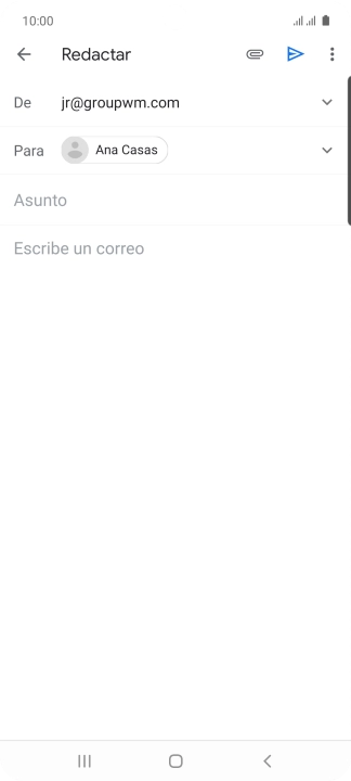 Pulsa Asunto e introduce el asunto deseado.