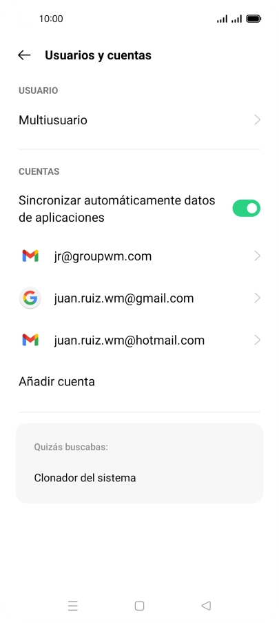 Pulsa el indicador junto a 