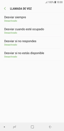 Pulsa el tipo de desvío deseado.