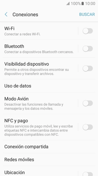 Pulsa Redes móviles.