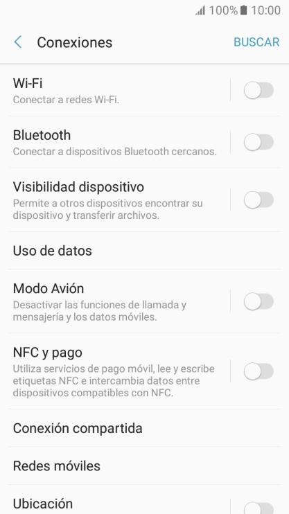 Pulsa Redes móviles.