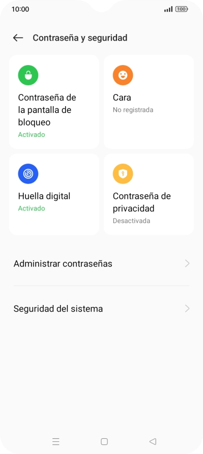 Pulsa Contraseña de la pantalla de bloqueo e introduce el código de seguridad extra que has creado anteriormente.