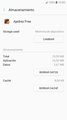 Pulsa BORRAR CACHÉ.