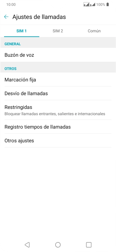 Pulsa la tarjeta SIM deseada.