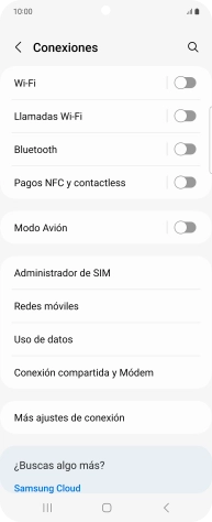 Pulsa Redes móviles.