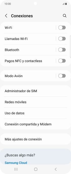 Pulsa Redes móviles.