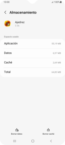 Pulsa Borrar caché.