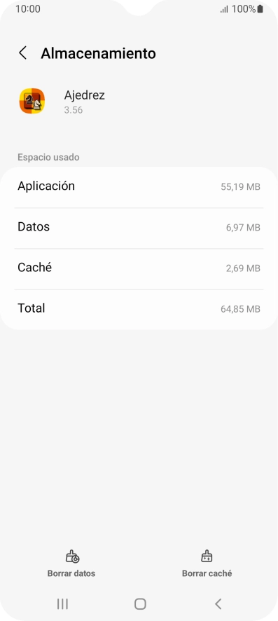 Pulsa Borrar caché.