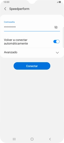 Introduce la contraseña de la red wifi y pulsa Conectar.