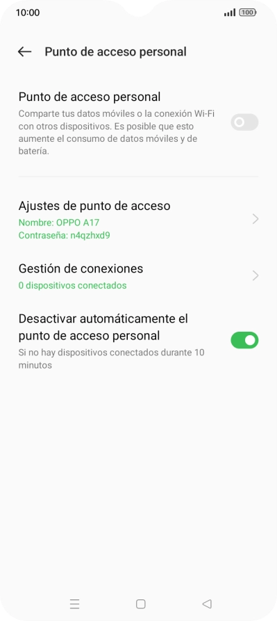 Pulsa Ajustes de punto de acceso.