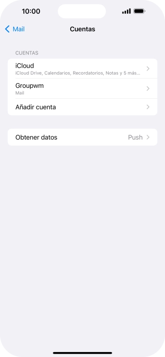 Pulsa el nombre de la cuenta de correo electrónico que acabas de crear.